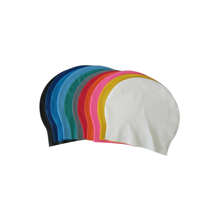 Solid color latex swim cap